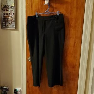 Black fabric pants
